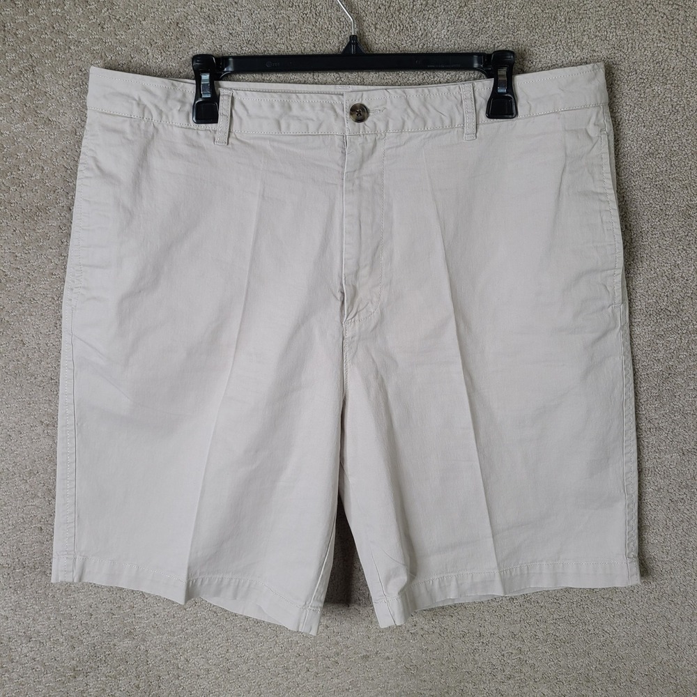 Saddlebred Shorts Mens 38 Tan Chino Flat Front Cotton Spandex‎ Casual Summer b46